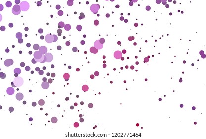Light Pink, Blue vector cover with circles. Glitter abstract illustration with blurred drops of rain. Template for your brand book.