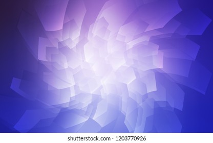Light Pink, Blue vector cover with set of hexagons. Illustration of colored hexagons on white surface. Pattern can be used for landing pages.