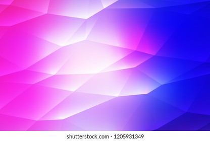 Light Pink, Blue vector cover in polygonal style. Abstract gradient illustration with triangles. Modern template for your landing page.