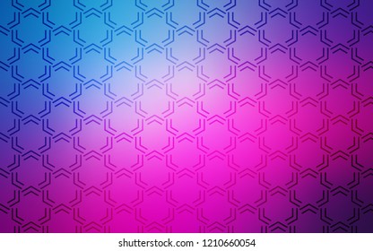 Light Pink, Blue vector cover with stright stripes. Decorative shining illustration with lines on abstract template. Best design for your ad, poster, banner.