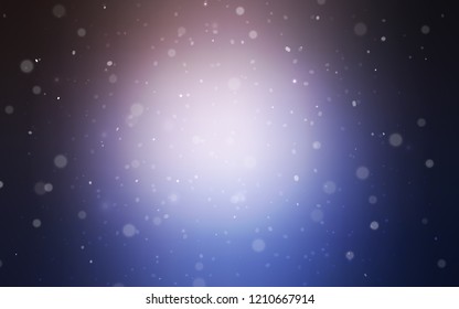 Light Pink, Blue vector cover with beautiful snowflakes. Modern geometrical abstract illustration with crystals of ice. New year design for your business advert.