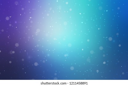 Light Pink, Blue vector cover with beautiful snowflakes. Glitter abstract illustration with crystals of ice. The pattern can be used for new year ad, booklets.