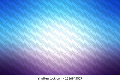 Light Pink, Blue vector cover with stright stripes. Glitter abstract illustration with colorful sticks. Pattern for ad, booklets, leaflets.