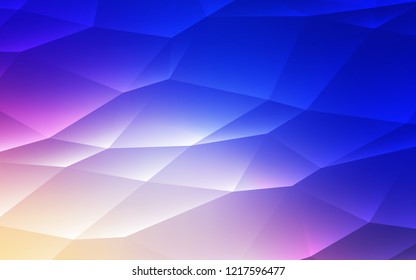 Light Pink, Blue vector cover in polygonal style. Illustration with set of colorful triangles. Best design for your ad, poster, banner.