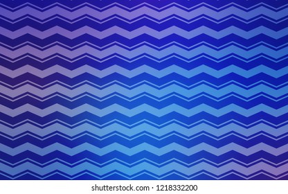 Light Pink, Blue vector cover with stright stripes. Lines on blurred abstract background with gradient. Pattern for your busines websites.