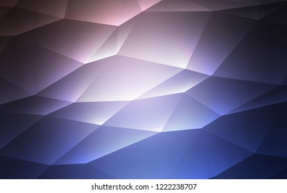 Light Pink, Blue vector cover in polygonal style. Glitter abstract illustration with triangular shapes. Pattern for busines ad, booklets, leaflets