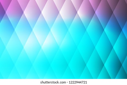 Light Pink, Blue vector cover in polygonal style. Abstract gradient illustration with rectangles. Smart design for your business advert.