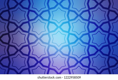 Light Pink, Blue vector cover with small and big stars. Stars on blurred abstract background with gradient. Template for sell phone backgrounds.