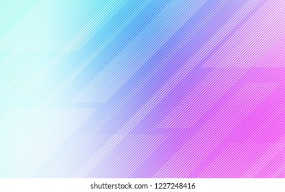 Light Pink, Blue vector cover with stright stripes. Shining colored illustration with sharp stripes. Pattern for your busines websites.
