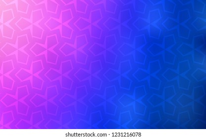 Light Pink, Blue vector cover in polygonal style. Modern abstract illustration with colorful rectangles. The template can be used as a background.