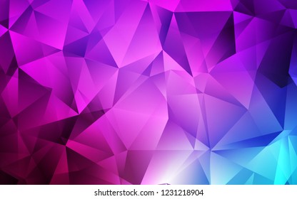 Light Pink, Blue vector cover in polygonal style. Beautiful illustration with triangles in nature style. Pattern can be used for websites.