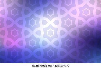 Light Pink, Blue vector cover with small and big stars. Blurred decorative design in simple style with stars. Pattern for websites, landing pages.
