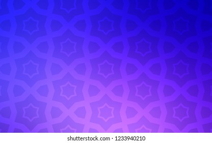 Light Pink, Blue vector cover with small and big stars. Shining colored illustration with stars. Best design for your ad, poster, banner.