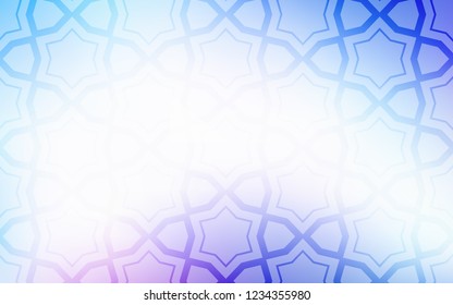 Light Pink, Blue vector cover with small and big stars. Glitter abstract illustration with colored stars. Pattern for wrapping gifts.
