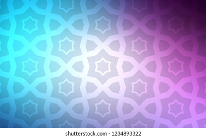 Light Pink, Blue vector cover with small and big stars. Stars on blurred abstract background with gradient. Smart design for your business advert.