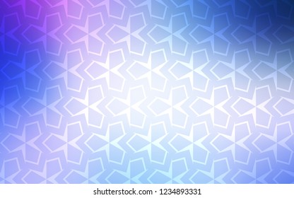 Light Pink, Blue vector cover in polygonal style. Rectangles on abstract background with colorful gradient. The template can be used as a background.