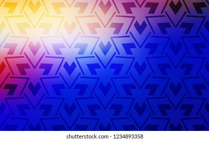 Light Pink, Blue vector cover with polygonal style. Beautiful illustration with triangles in nature style. Modern template for landing page.