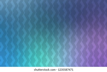 Light Pink, Blue vector cover with stright stripes. Glitter abstract illustration with colorful sticks. Pattern for your busines websites.