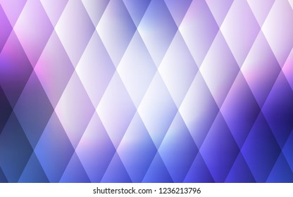 Light Pink, Blue vector cover in polygonal style. Beautiful illustration with rectangles and squares. Pattern for busines ad, booklets, leaflets