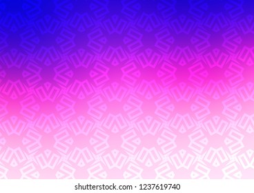 Light Pink, Blue vector cover in triangles, cubes. Abstract illustration with colorful lines, cubes. Pattern can be used for websites.