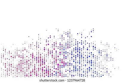 Light Pink, Blue vector cover with spots. Blurred bubbles on abstract background with colorful gradient. Pattern for beautiful websites.