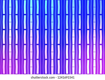 Light Pink, Blue vector cover with long lines. Glitter abstract illustration with colored sticks. The pattern can be used for websites.
