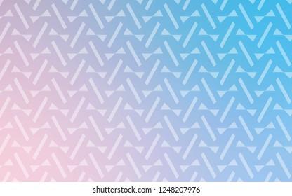 Light Pink, Blue vector cover with polygonal style. Triangles on abstract background with colorful gradient. Smart design for your adverts.