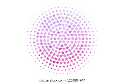 Light Pink, Blue vector cover with small and big stars. Glitter abstract illustration with colored stars. The pattern can be used for new year ad, booklets.