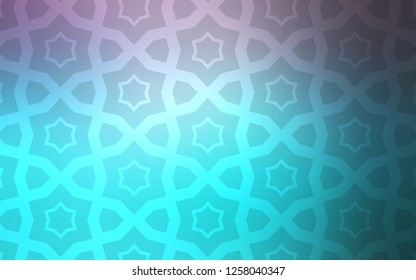 Light Pink, Blue vector cover with small and big stars. Stars on blurred abstract background with gradient. Best design for your ad, poster, banner.