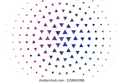 Light Pink, Blue vector cover in polygonal style. Abstract gradient illustration with triangles. Pattern for commercials.