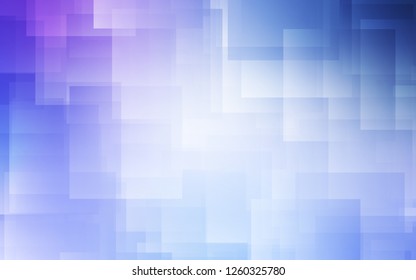 Light Pink, Blue vector cover with stright stripes. Lines on blurred abstract background with gradient. Pattern for ads, posters, banners.