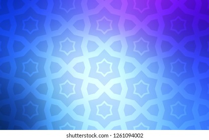 Light Pink, Blue vector cover with small and big stars. Blurred decorative design in simple style with stars. Best design for your ad, poster, banner.