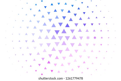 Light Pink, Blue vector cover in polygonal style. Abstract gradient illustration with triangles. Pattern for busines ad, booklets, leaflets