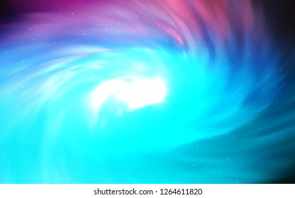 Light Pink, Blue vector cover with astronomical stars. Glitter abstract illustration with colorful cosmic stars. Pattern for astrology websites.