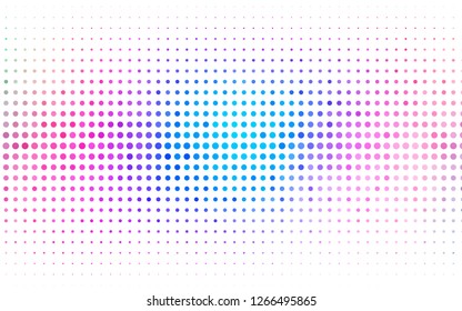 Light Pink, Blue vector cover with spots. Illustration with set of shining colorful abstract circles. Pattern for ads, booklets.