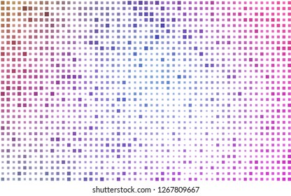 Light Pink, Blue vector cover in polygonal style. Illustration with set of colorful rectangles. The template can be used as a background.