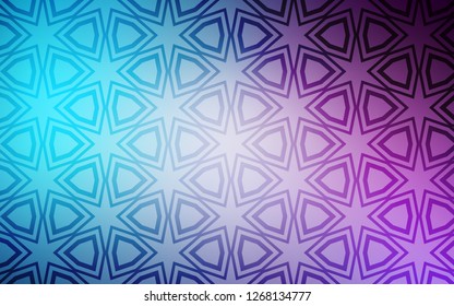 Light Pink, Blue vector cover with small and big stars. Stars on blurred abstract background with gradient. Pattern for websites, landing pages.
