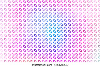 Light Pink, Blue vector cover in polygonal style. Abstract gradient illustration with triangles. Smart design for your business advert.
