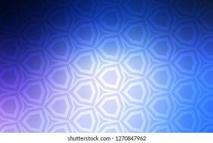 Light Pink, Blue vector cover with set of hexagons. Abstract illustration with colorful hexagons. Pattern for your ad, booklets.