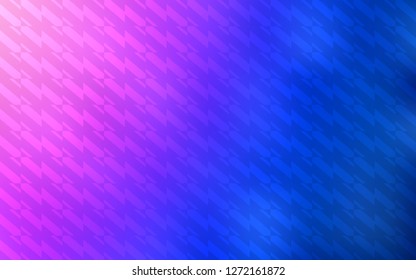 Light Pink, Blue vector cover with stright stripes. Modern geometrical abstract illustration with Lines. Pattern for ads, posters, banners.