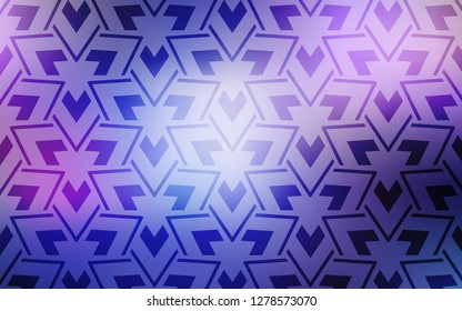 Light Pink, Blue vector cover with polygonal style. Illustration with set of colorful triangles, lines. Modern template for landing page.