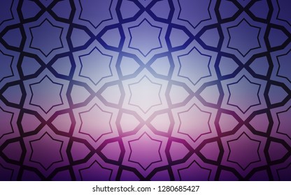 Light Pink, Blue vector cover with small and big stars. Modern geometrical abstract illustration with stars. Pattern for new year ad, booklets.