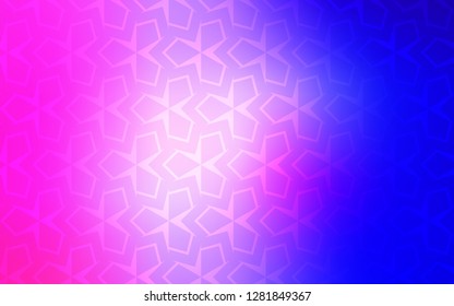 Light Pink, Blue vector cover in polygonal style. Modern abstract illustration with colorful rectangles. Best design for your ad, poster, banner.