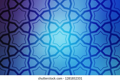 Light Pink, Blue vector cover with small and big stars. Stars on blurred abstract background with gradient. Pattern for websites, landing pages.