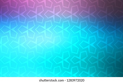 Light Pink, Blue vector cover in polygonal style. Illustration with set of colorful rectangles. Pattern for commercials.