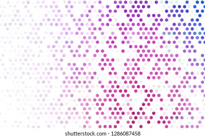 Light Pink, Blue vector cover with set of hexagons. Design in abstract style with hexagons. Beautiful design for your business advert.