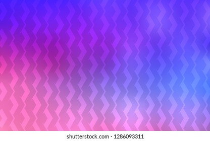 Light Pink, Blue vector cover with stright stripes. Colorful shining illustration with lines on abstract template. Pattern for ad, booklets, leaflets.