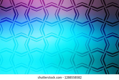 Light Pink, Blue vector cover with stright stripes. Modern geometrical abstract illustration with Lines. Smart design for your business advert.