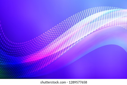 Light Pink, Blue vector cover with spots, lines. Glitter abstract illustration with connection of triangle structure. Pattern for textures of wallpapers.