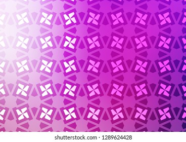 Light Pink, Blue vector cover in triangles, cubes. Glitter abstract illustration with squares, lines. Template for wallpapers.